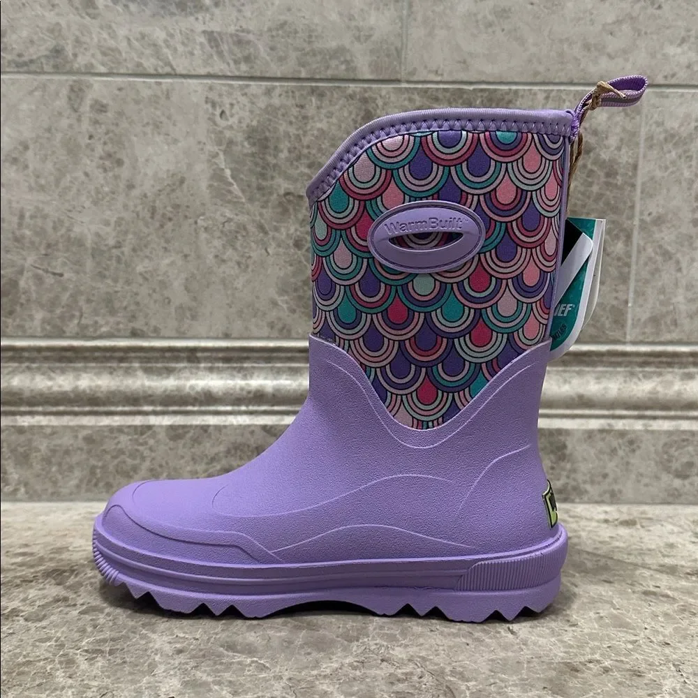 Western Chief Girls Waterproof Neoprene Traverse Boots NEW Lilac Mermaid Size 12